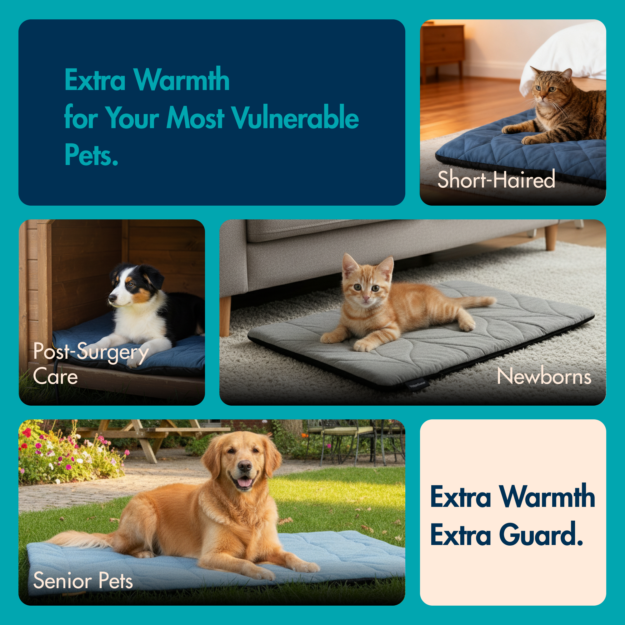 Square Electric Heated Pet Mat