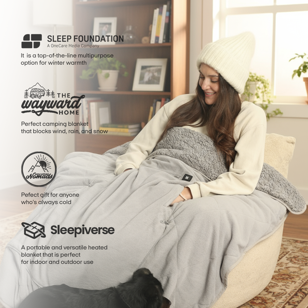 3-in-1 Battery Powered Heated Blanket