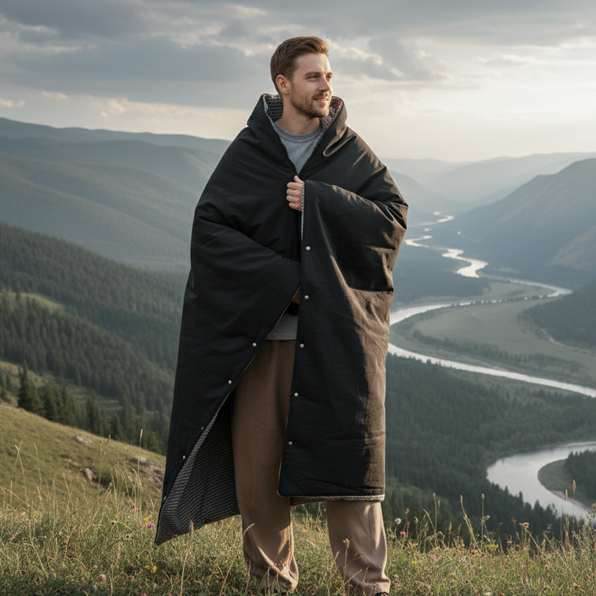 Professional Outdoor Wearable Battery Heated Blanket