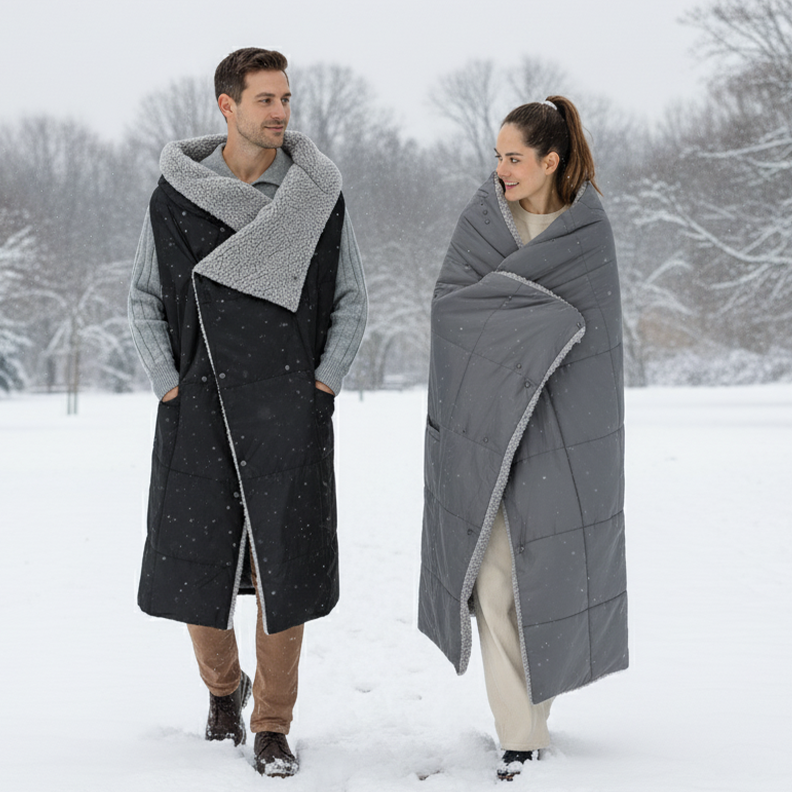 2-in-1 Cordless Wearable Heated Blanket