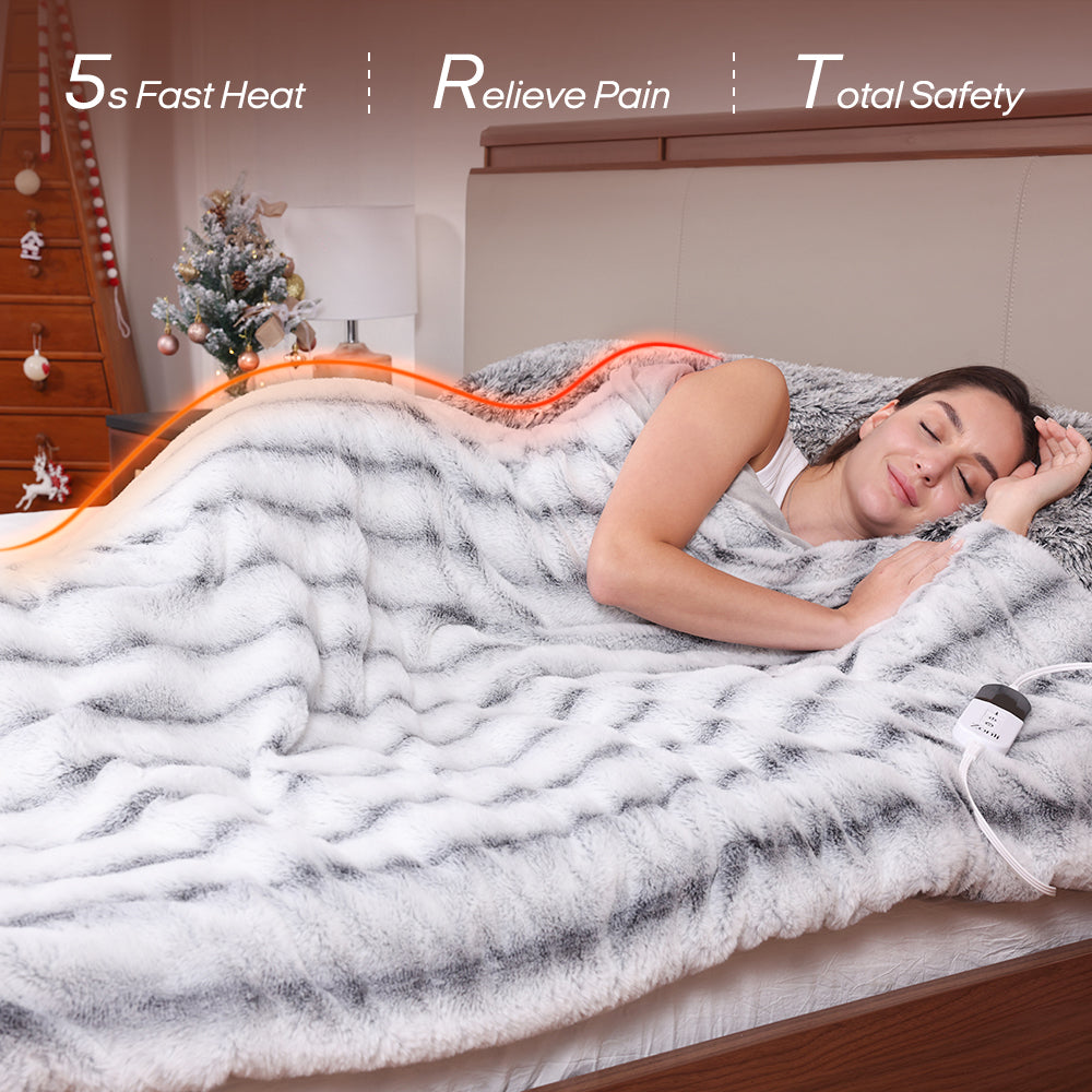 Fuzzy Calming Heated Weighted Blanket