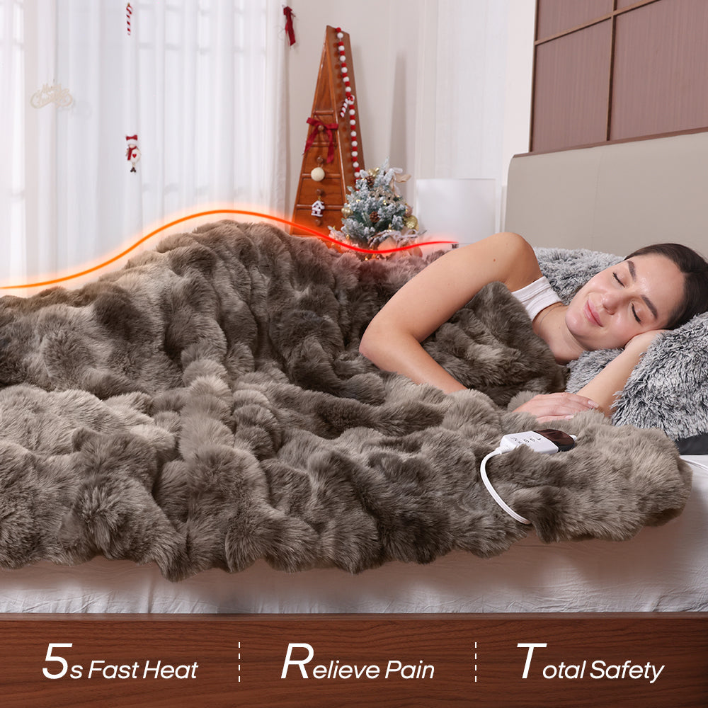 Fuzzy Calming Heated Weighted Blanket