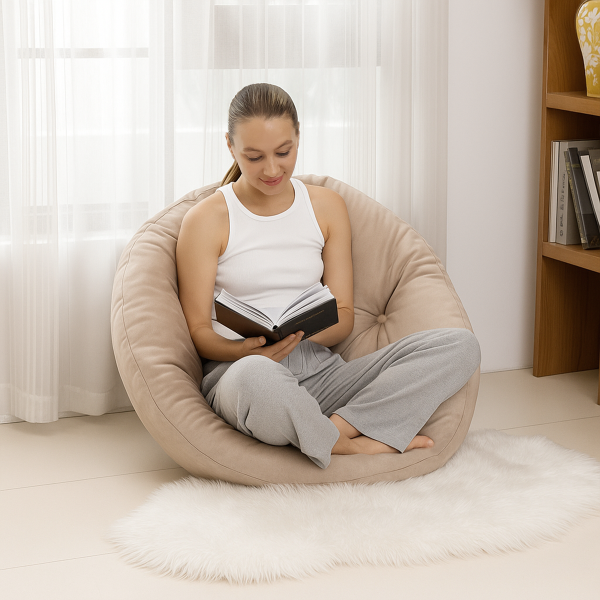 Scallop Nook Corner Floor Sofa