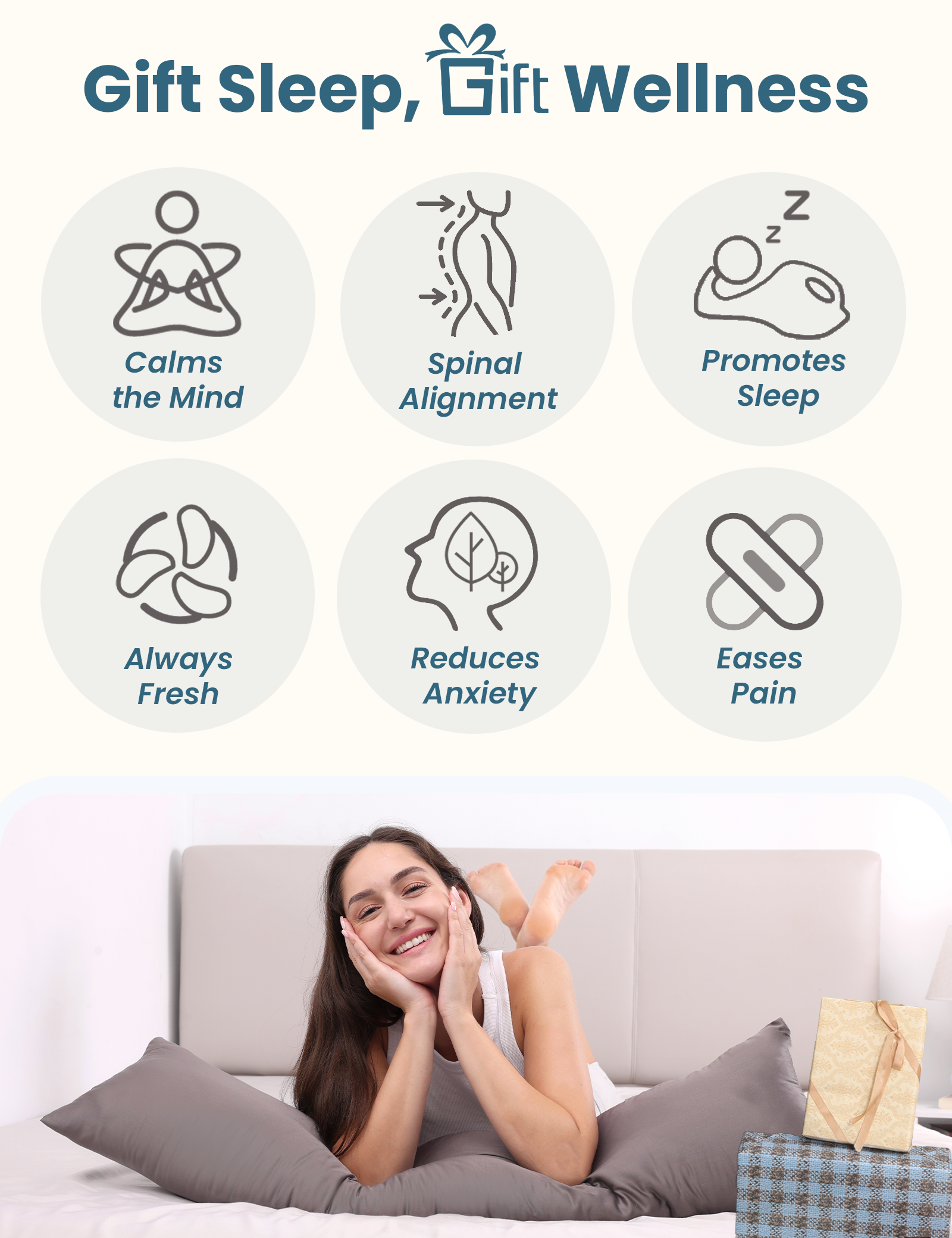 Bamboo Calm Weighted Body Pillow