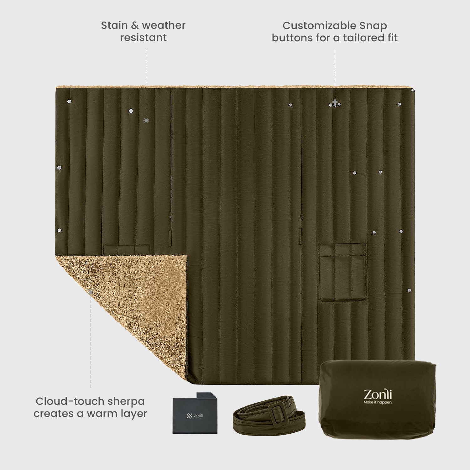 2-in-1 Cordless Wearable Heated Blanket （Waist Belt Edition）