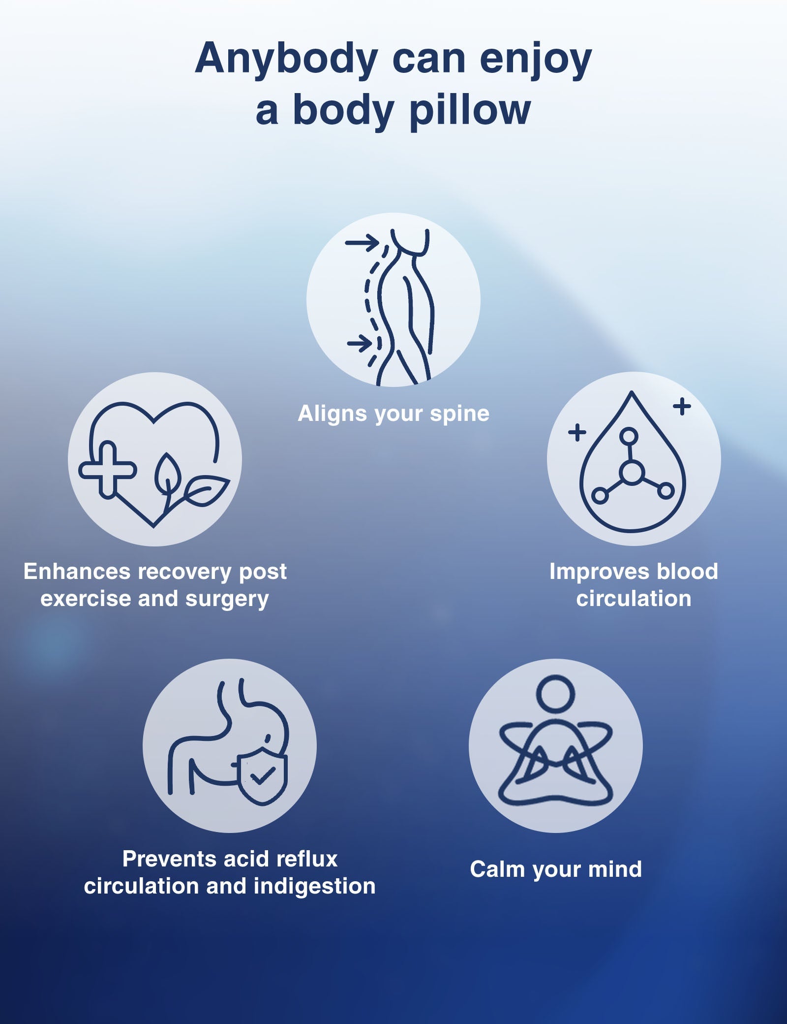 PostureAlign Basic Body Pillow