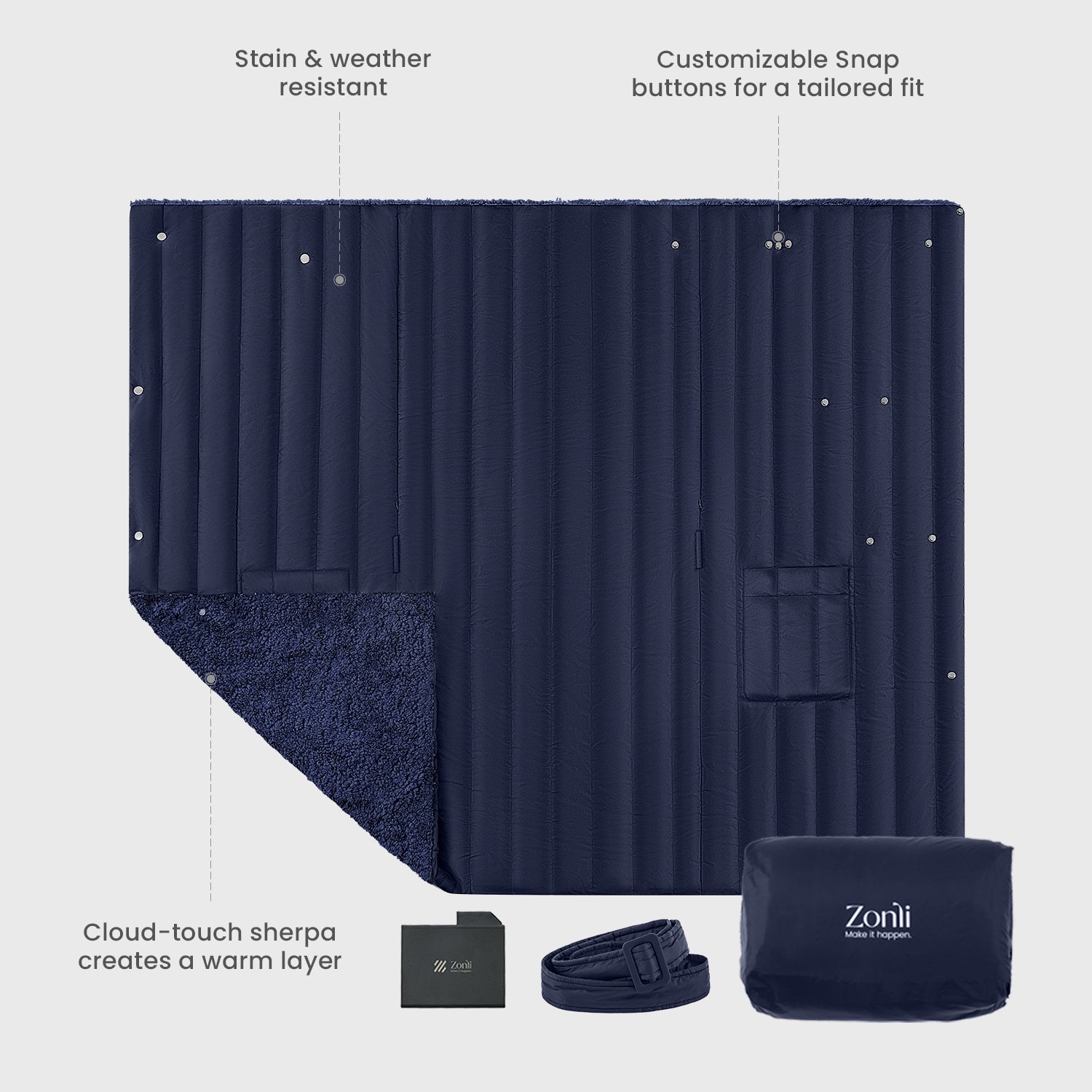 2-in-1 Cordless Wearable Heated Blanket （Waist Belt Edition）