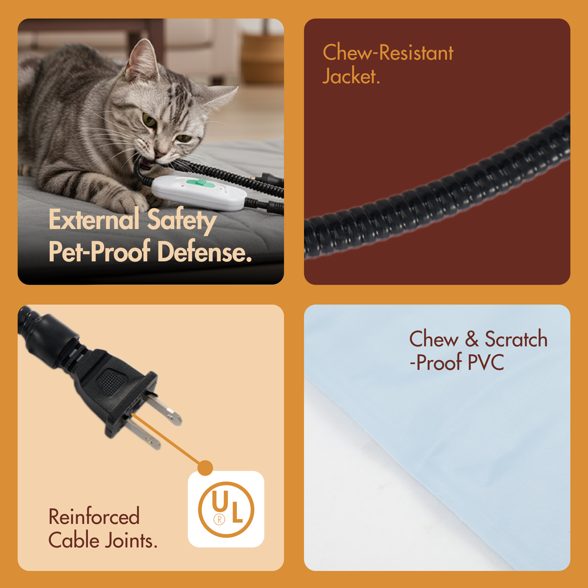 Square Electric Heated Pet Mat