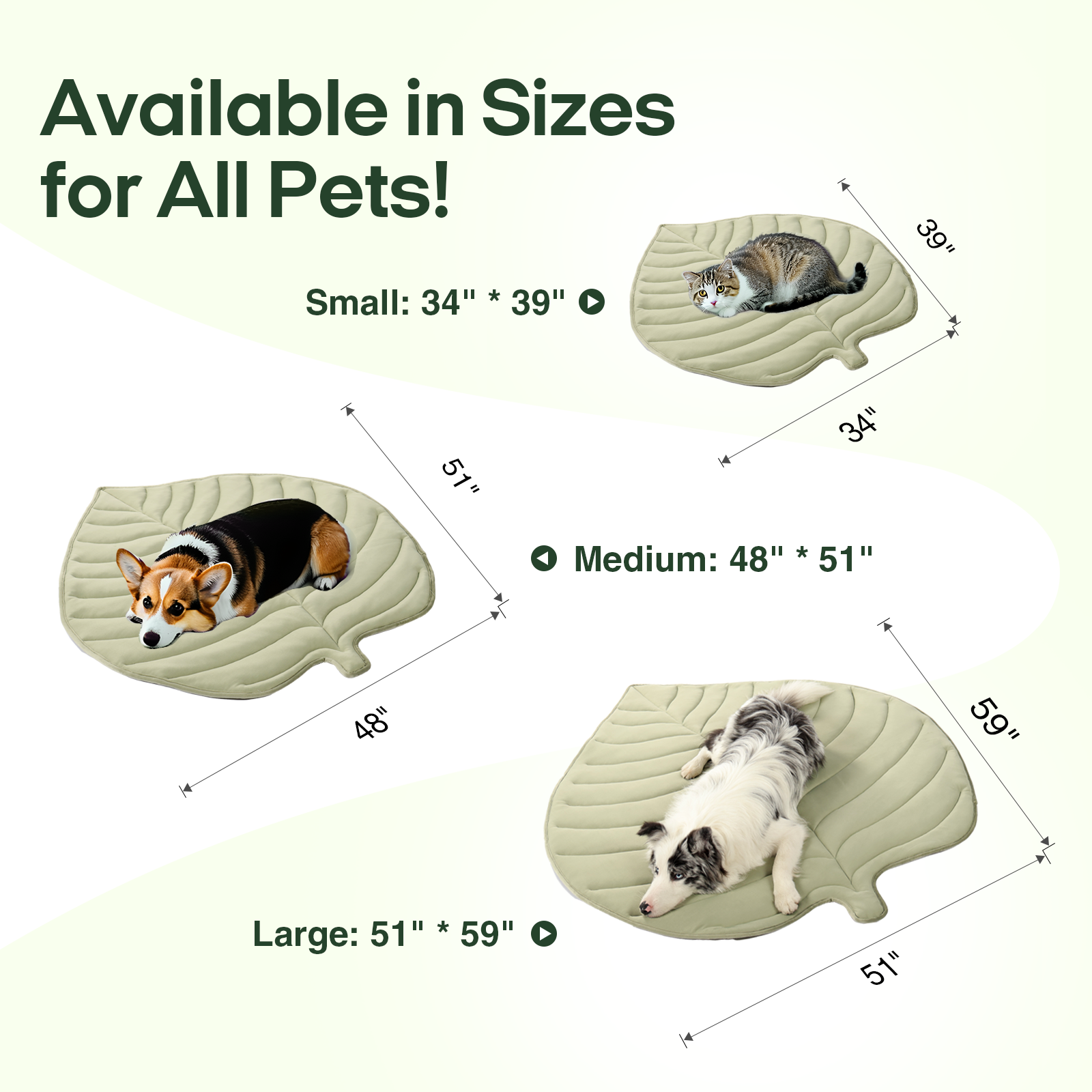 Leaf-Shaped Pet Cooling Mat