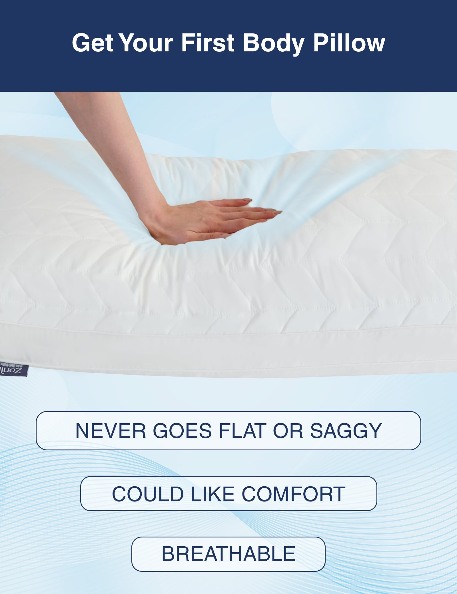 PostureAlign Basic Body Pillow